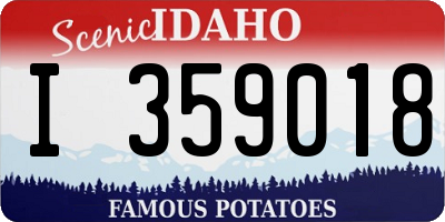 ID license plate I359018