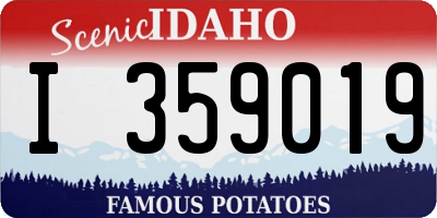 ID license plate I359019