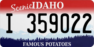 ID license plate I359022