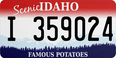 ID license plate I359024