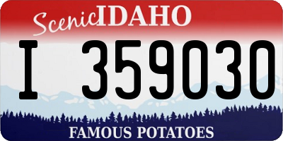 ID license plate I359030