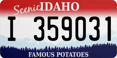 ID license plate I359031