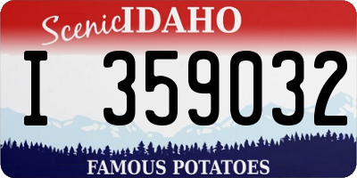 ID license plate I359032