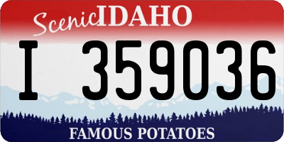 ID license plate I359036