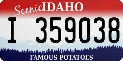 ID license plate I359038
