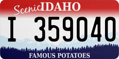 ID license plate I359040