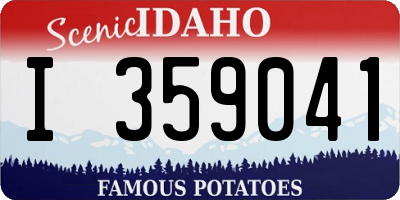 ID license plate I359041