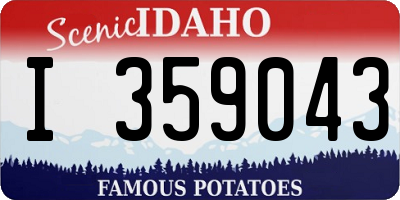 ID license plate I359043
