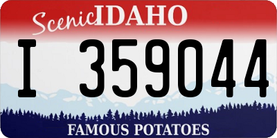 ID license plate I359044