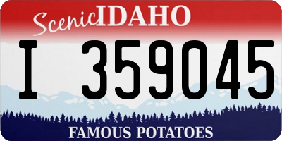 ID license plate I359045