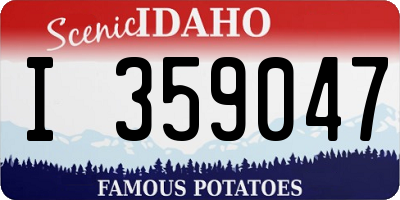 ID license plate I359047