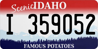 ID license plate I359052