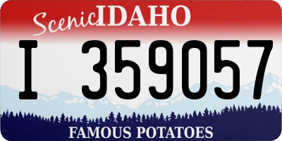 ID license plate I359057