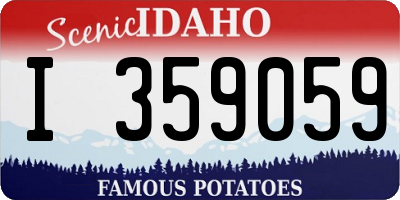 ID license plate I359059