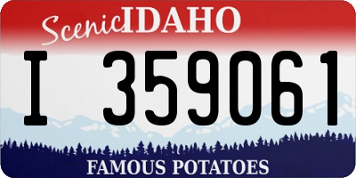 ID license plate I359061