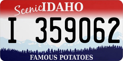 ID license plate I359062