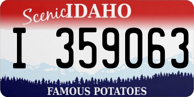 ID license plate I359063