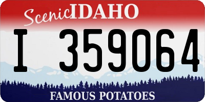 ID license plate I359064