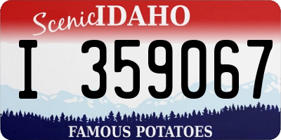 ID license plate I359067