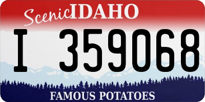 ID license plate I359068