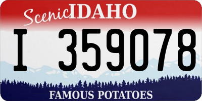 ID license plate I359078