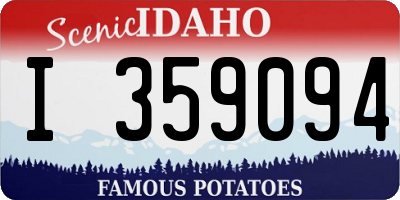 ID license plate I359094