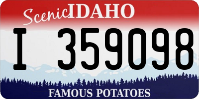 ID license plate I359098