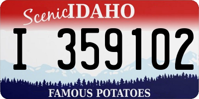 ID license plate I359102