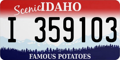ID license plate I359103