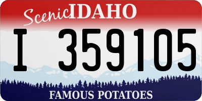 ID license plate I359105