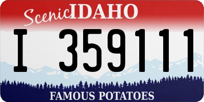 ID license plate I359111