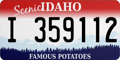 ID license plate I359112