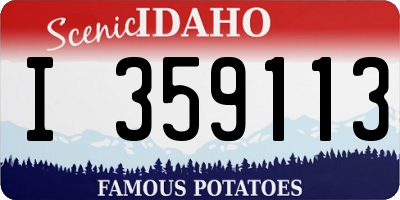 ID license plate I359113