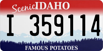 ID license plate I359114