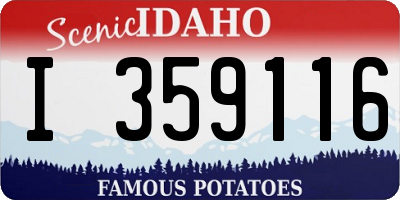ID license plate I359116