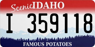 ID license plate I359118