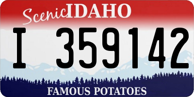 ID license plate I359142