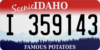 ID license plate I359143