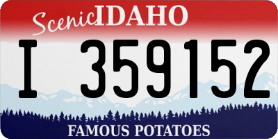 ID license plate I359152