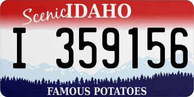 ID license plate I359156