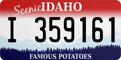 ID license plate I359161
