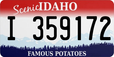 ID license plate I359172
