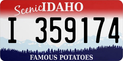 ID license plate I359174