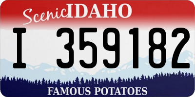 ID license plate I359182