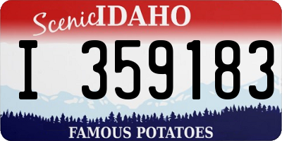 ID license plate I359183