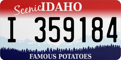ID license plate I359184