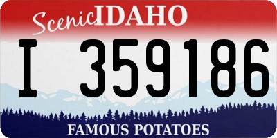 ID license plate I359186
