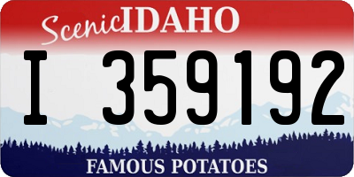 ID license plate I359192