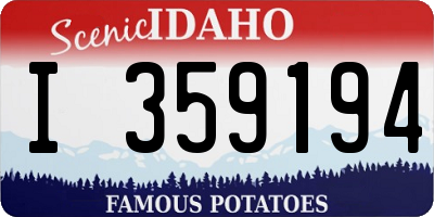 ID license plate I359194