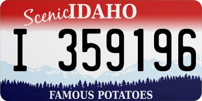 ID license plate I359196